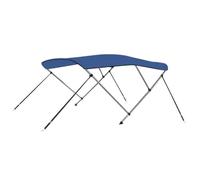 Plumbpyr Bimini Top Azul Marino de 3 arcos, 183 x 180 x 137 cm, resistente a los rayos UV con ancho ajustable 170-182 cm, accesorio impermeable para barco a motor y velero