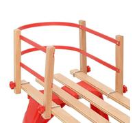 Plumbpyr Respaldo trineo de madera contrachapada resistente con diseño de doble lama, color rojo brillante, 98,5 x, para niños de hasta, ideal para trineo de invierno, pista de nieve y excursiones