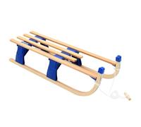 Plumbpyr Trineo plegable de madera con corredores de metal, cuerda de tracción, plegable, asiento estable y asa para niños y adultos, ideal para trineo de invierno, excursión familiar, pista de nieve