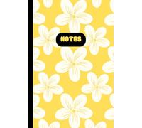 Plumeria Floral Pattern in Yellow Notebook: Spring Vibes Design