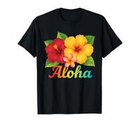 Plumeria Hawaiana Hawái Maui Kauai Hibiscus Aloha Surfer Camiseta