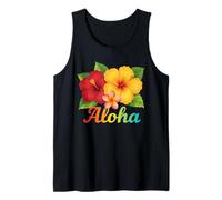 Plumeria Hawaiana Hawái Maui Kauai Hibiscus Aloha Surfer Camiseta sin Mangas