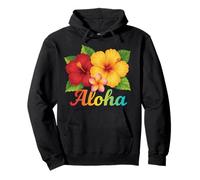 Plumeria Hawaiana Hawái Maui Kauai Hibiscus Aloha Surfer Sudadera con Capucha