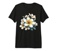 Plumeria Vintage Blanco Floral Tropical Bloom Verano Camiseta Premium