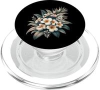 Plumeria Vintage Blanco Floral Tropical Bloom Verano PopSockets PopGrip para MagSafe