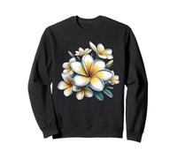 Plumeria Vintage Blanco Floral Tropical Bloom Verano Sudadera