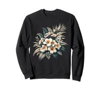 Plumeria Vintage Blanco Floral Tropical Bloom Verano Sudadera