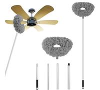Plumero Atrapapolvo 33-140cm Limpiador de Ventilador de Techo para Ventiladores de Techo, Paredes, Electrodomésticos, Muebles