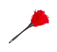 Plumero Atrapapolvo Plumero de Pavo, antiestático, for Limpiar el salpicadero del Coche.(Red)