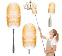 Plumero Atrapapolvo, Plumero telescópico de 130cm, Plumero antiestático Adecuado para el hogar, automóvil, Oficina, Escritorio, Libro, Limpieza del Polvo