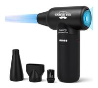 Plumero de aire comprimido, plumero eléctrico para peluquero de pelo, mini soplador de aire portátil Jet Dry de 3 engranajes, aspiradora inalámbrica, para PC, oficina, salón, ventilador, portátil,
