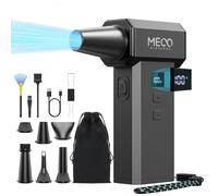 Plumero de aire eléctrico, 220000RPM, inalámbrico con motor recargable sin escobillas soplador duradero, soplador de polvo ajustable de velocidad continua para computadora teclado exterior casa Negro