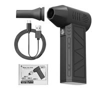 Plumero de aire eléctrico, ventilador portátil, 5.63 x 3.66 x 1.54 pulgadas, velocidad ajustable, máquina de secado manual, soplador de aire comprimido para ciclismo, teclado, PC, limpieza electrónica