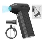 Plumero de aire eléctrico, ventilador portátil para exteriores, polvo de aire comprimido, máquina de secado portátil de mano, 3 engranajes, accesorios de limpieza ajustables, secadora para computadora