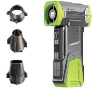 Plumero de aire turbo, ventilador de mano naranja de alta velocidad de 130000 RPM, luz LED de 4 velocidades, limpiador de polvo portátil, soplador de aire ligero para acampar al aire libre, limpieza