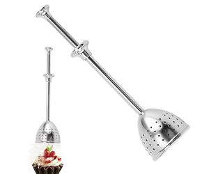 Plumero de harina para hornear | Acero inoxidable Harina Espolvoreador para Hornear | Coctelera telescópica de azúcar en polvo | Shaker Duster para golosinas horneadas, azúcar, harina