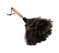 Plumero de plumas de avestruz, mango de madera maciza, cepillo de mano para tareas domésticas, productos de limpieza, plumero de plumas de avestruz