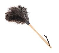 Plumero de Plumas de Avestruz, Plumero Avestruz Lavable con Mango de Madera, Lavable, Reutilizable, Plumero de Plumas para Hogar Limpieza (22.44 Pulgadas)