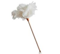 plumero de plumas, Plumero de plumas avestruz con herramienta limpieza madera. Plumas suaves for la del hogar, el coche y oficina(White)
