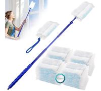 Plumero de repuesto para Swiffer con imán de polvo, plumero para eliminar el polvo Swiffer, desechable (40 unidades + 1 telescopio + 1 mango de mano)