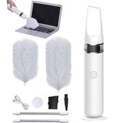 Plumero Eléctrico Motorizado - Cepillo De Limpieza De Microfibra De 360° | Plumero Automático Para Techos, Ventiladores, Muebles, Automóviles, Herramienta Para Quitar El Polvo Eficiente, Suministros D