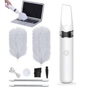 Plumero eléctrico, Plumero electrostático Reutilizable, Plumeros 360° para Limpieza Accesorios Limpieza automáticos para Ventiladores Techo, techos Altos, persianas