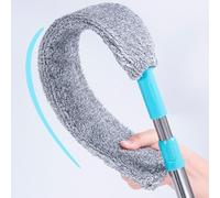 Plumero electrostático extensible para limpieza del hogar, mango giratorio retráctil de 360°, fibras suaves lavables, ideal para techo, debajo de la cama, sofá, huecos, electrónica, 1 paquete (C)