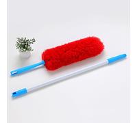 Plumero extensible de microfibra con mango de extensión de 127 cm a 177 cm, flexible, flexible, lavable, esponjoso, antiestático, fácil de absorber el polvo rojo