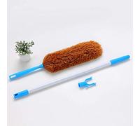 Plumero extensible de microfibra con mango de extensión de 127 cm a 177 cm, flexible, flexible, lavable, esponjoso, antiestático, fácil de absorber el polvo marrón