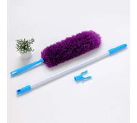 Plumero extensible de microfibra con mango de extensión de 127 cm a 177 cm, flexible, flexible, lavable, esponjoso, antiestático, fácil de absorber el polvo morado.