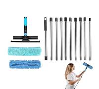 Plumero Extensible,Plumero de Mango Largo con Tubo Alargador - Kit de Limpieza Reutilizable para Muebles Paredes Ventiladores Telarañas Interior Exterior