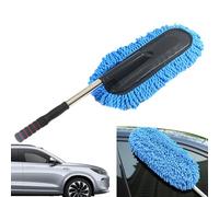 Plumero para coche, 90 cm, cepillo de lavado extensible | Herramienta de limpieza de cerdas , acero inoxidable para quitar el polvo telescópico. Mantenimiento de automóviles para interiores y