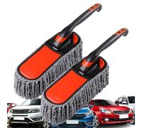 Plumero para el interior del coche | versátil paño de microfibra para coche - 2 piezas accesorios de limpieza exterior salpicadero eliminación de polvo con mango antideslizante para el hogar, la