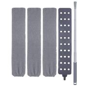 Plumero plano - Fregona plana extensible, cepillo para el polvo para tabletas, para baño, exterior, techo, zócalo, azulejos, paredes, pisos, parqué