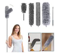 Plumero Radiadores Calefacción Plumero Atrapapolvo Plumero Telescopico Extensible Microfibra Plumero Lavable Alcance Telescópico 254cm para Limpiar Telarañas de Polvo en Ventiladores/Luces/Persianas