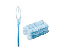 Plumeros de repuesto de absorción, removedor de polvo estático, cepillo de limpieza flexible, guante de microfibra electrostático de microfibra, plumero de microfibra flexible para ventiladores de