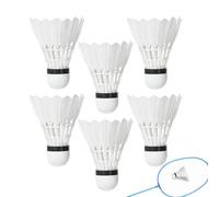 Plumes Canard - Volants Badminton | Lot De 6 Volants De Badminton En Plumes Canard-Haute Vitesse Et Stabilité Volant Pour Entraînement Compétition Intérieur Extérieur École Terrain Sport