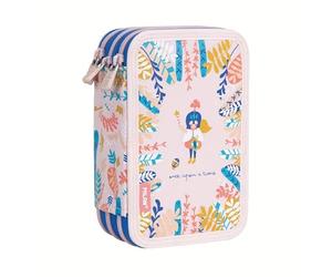 Plumier 3 pisos con contenido Story Time, rosa MILAN, 081364STM
