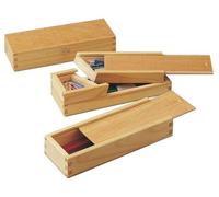 Plumier faibo madera de pino con doble fondo