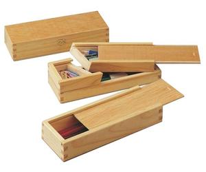 Plumier faibo madera de pino con doble fondo