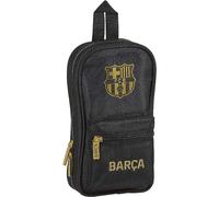 Plumier FC Barcelona Negro Unisex - Cierre con Cremalleras - Medidas 24x13x6 Cm