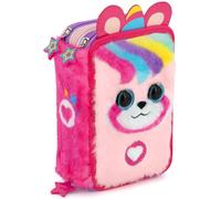 Plumier Triple 45 Piezas - Estuche Escolar Completo con Bolígrafos Gel Borrables, Lápices 4.0 mm, Rotuladores, Tijeras, Pegamento - Ideal Primaria y Regalo niña - Panda Einhorn - Julian Ross