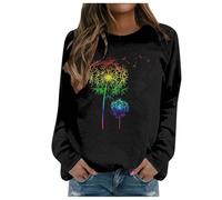 Plumífero Gramos de Manga Larga con Estampado de Diente de León Sin Cabeza para Hombre y Mujer, Cómoda Sudadera Casual Bata Invierno Polar Larga, Negro , S
