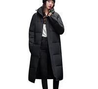 Plumífero Largo Mujer Ligero Plumifero Chaqueta Plumas Ligeros Mujer Invierno Talla Grande Chaquetas Plumon Puffer Coat Down Jacket Plumiferos Largos Pluma Plumones Cazadora Abrigo Plumas Mujer Negro