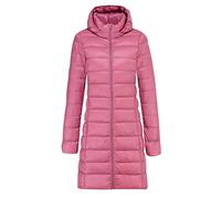 Plumífero Largo Mujer Ligero Plumifero Ultraligero Mujer Chaqueta Plumas Ligeros Mujer Invierno Talla Grande Plumon Puffer Jacket Plumiferos Largos Pluma Plumones Cazadora Abrigo Plumas Mujer Rosa