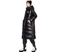 Plumifero Largo Mujer Plumifero Ligero Mujer Plumifero Chaqueta Plumas Mujer Abrigo Plumas Invierno Lavable,Black(60kg),M