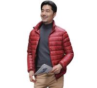 Plumifero Ligero Hombre Plumiferos Hombre Plumífero Hombre Chaqueta Plumas Ligero Hombre Parka Plumon Cazadora Pluma Ultraligero Hombre Invierno Abrigo Plumas Ligeros Puffer Down Jacket Hombre Rojo M