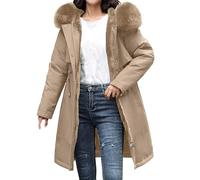 Plumifero Mujer Largo Women's Down Jacket Winter Mid Lenght Down Puffer Coats Ladies Lightweight Jackets with Hood Plus Size Slim Trench Coat Long Cortavientos Mujer Chaqueta Mujer (B, XXXXXL)