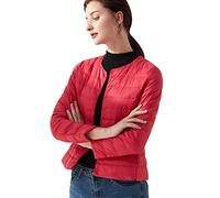 Plumifero Ultraligero Mujer Abrigo Plumas Ligeros Mujer Invierno Plumon Plumón Ligero Mujer Abrigo Acolchado Mujer Abrigos Plumiferos Mujer Chaqueta Pluma Ligera Cazadoras Plumífero Señora Rojo M