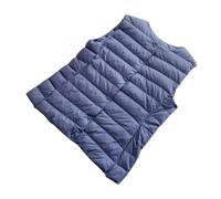 Plumifero Ultraligero Mujer Chaleco Plumas Mujer Puffer Gilet Abrigo Acolchado Plumífero Ligero Puffer Vest Plumas Sin Mangas Down Jacket Azul Bruma XXL